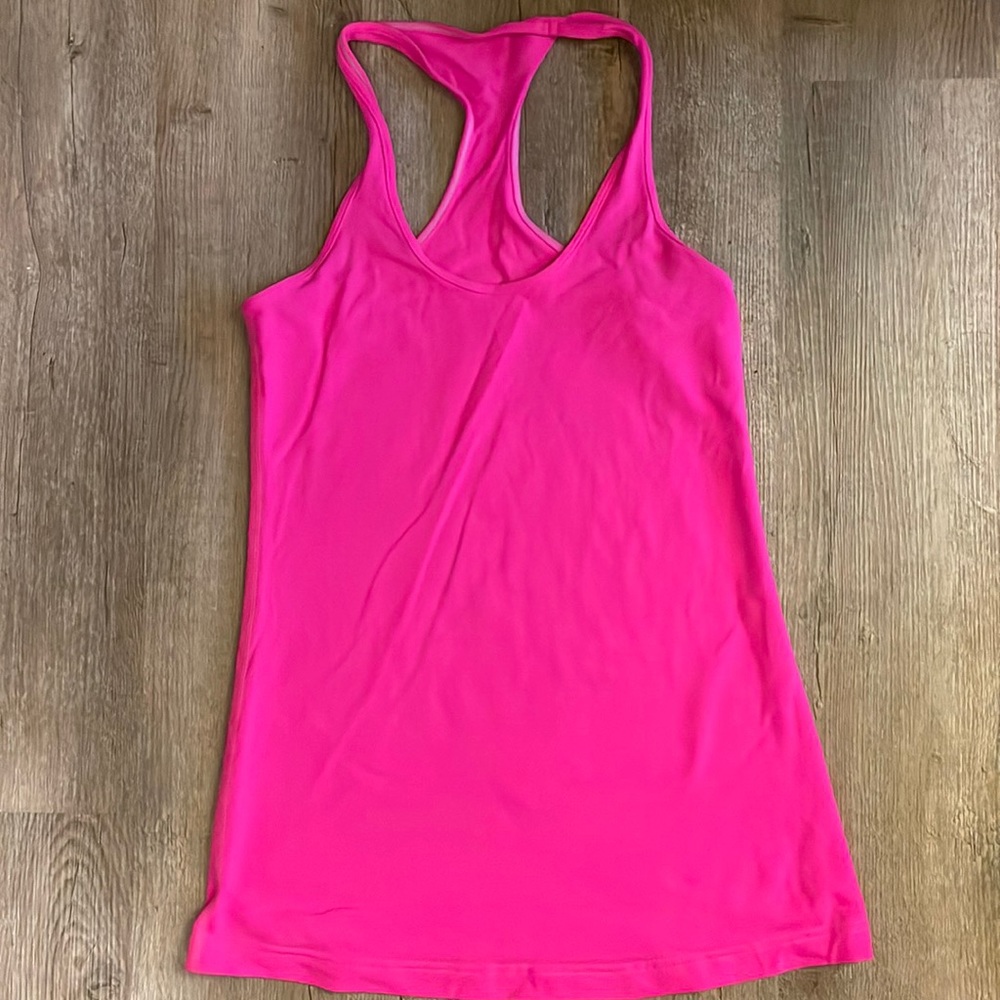 Lululemon neon pink cool racerback size 8!